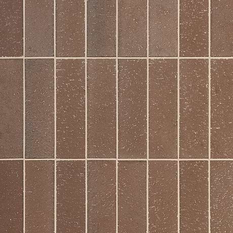 Brownstone Flashed Brown 2x7 Textured Wire Cut Wire Cut Clay Thin Brick Tile