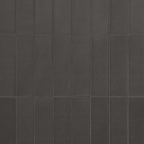 Brownstone Charcoal Black 2x7 Matte Smooth Cut Clay Thin Brick Tile