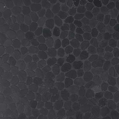 Nature Round Alor Black Honed Natural Stone Mosaic