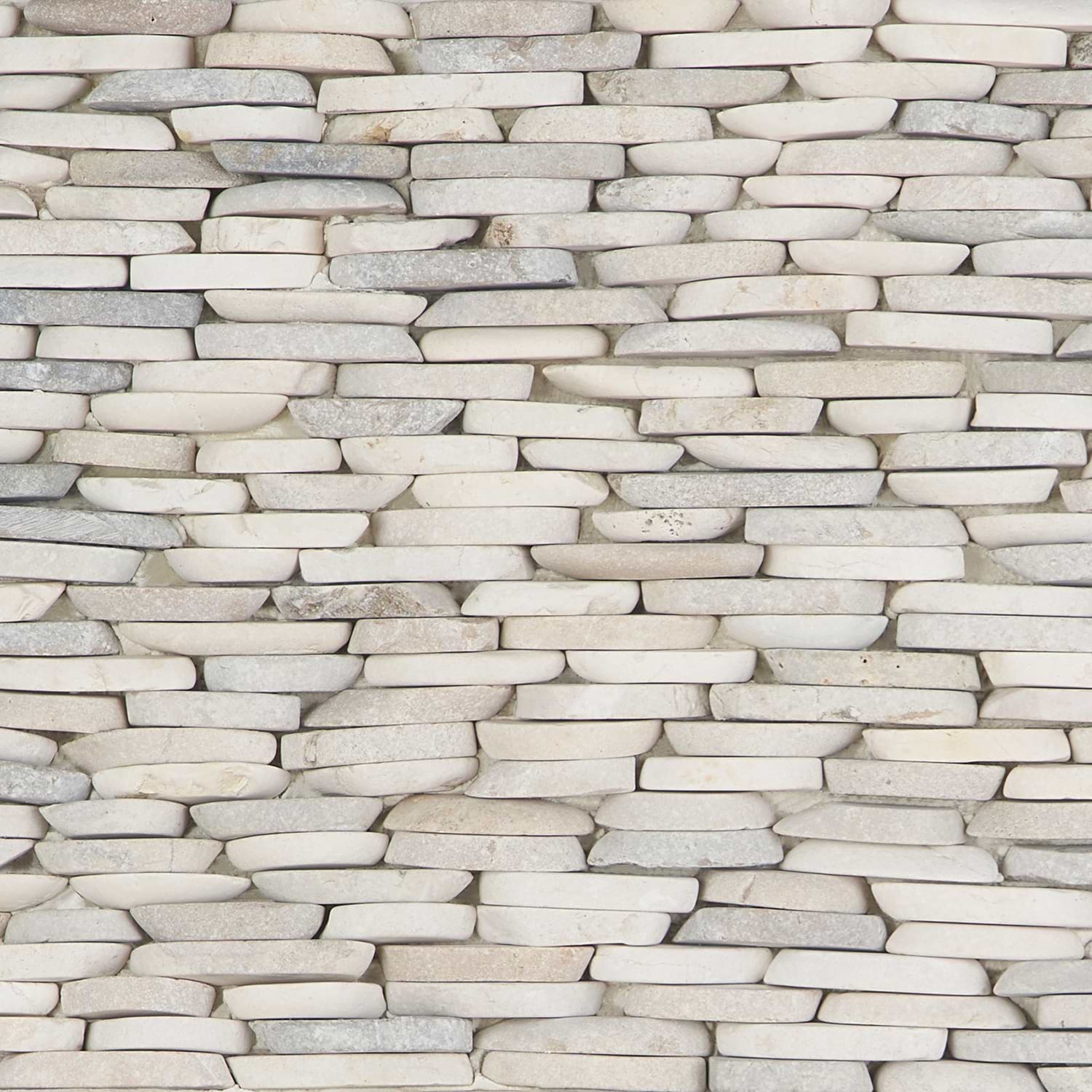 NATURE STACKED Lombok Beige Honed Natural Stone Mosaic