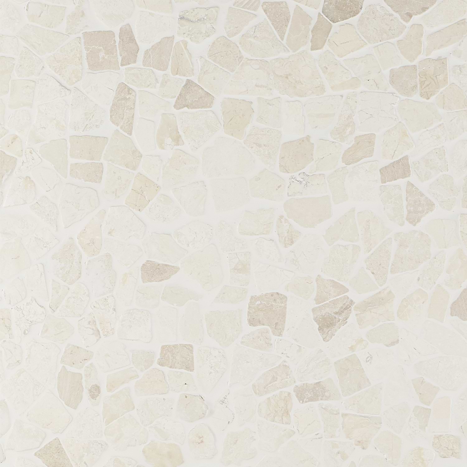 NATURE TUMBLED Lovina White Honed Natural Stone Mosaic