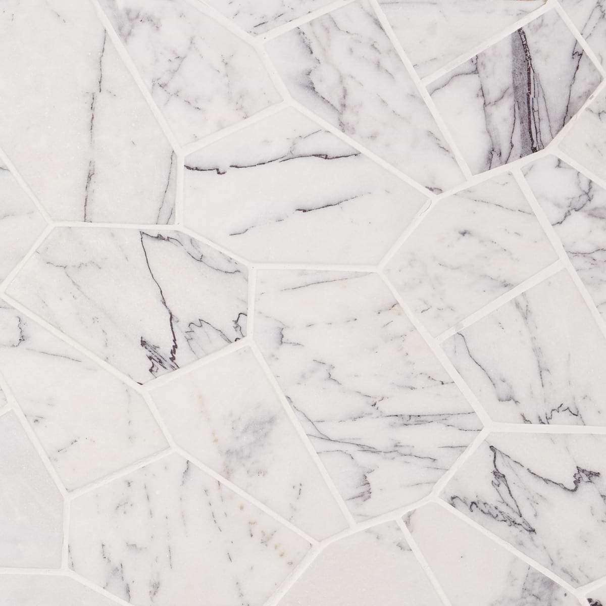 NATURE ORGANICA Lilac Tumbled Marble Mosaic Tile