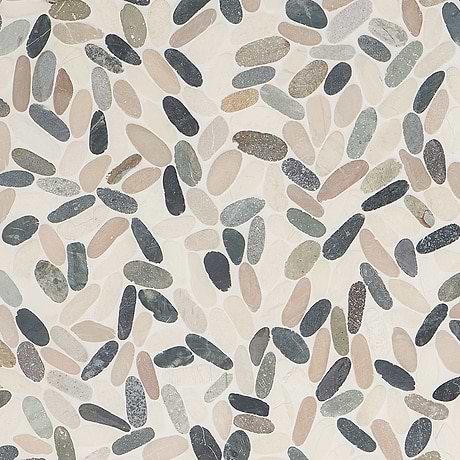 Nature Oval Raja Blend Multicolor Honed Natural Stone Mosaic
