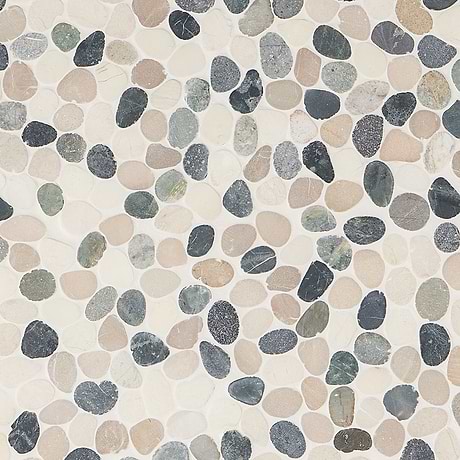 Nature Round Raja Blend Multicolor Honed Natural Stone Mosaic