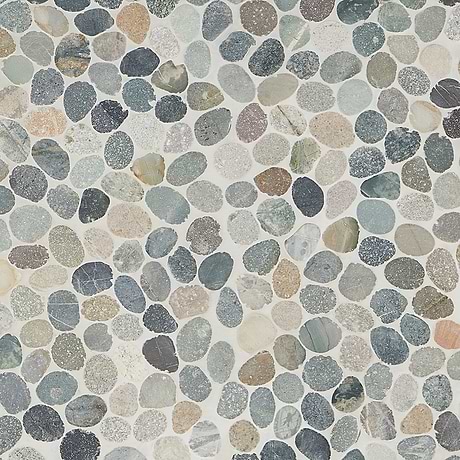 Nature Round Sumatra Blend Multicolor Honed Natural Stone Mosaic