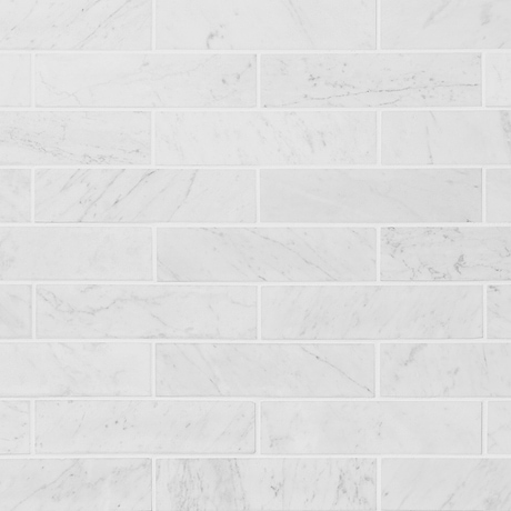 Bianco Carrara 2x8 Brushed Marble Tile