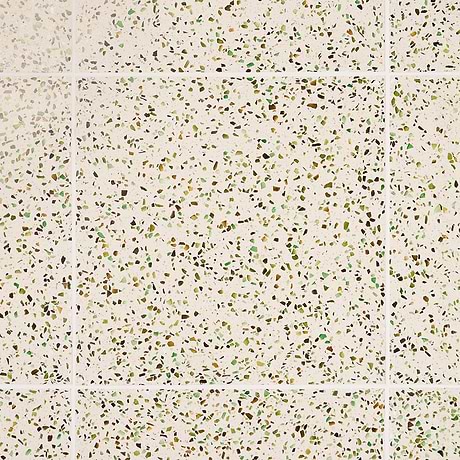 Veritas Terrazzo Creme with Emerald Green 16x16 Polished Terrazzo Tile