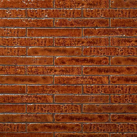 Wabi Sabi Honey Brown 1.5x9 Crackled Glossy Ceramic Tile