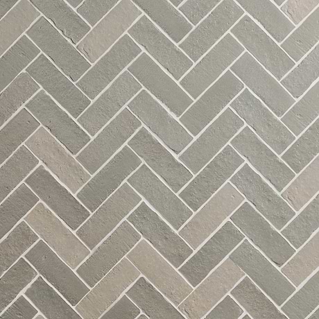 Brixon Seawater Gray 1.5x4 Herringbone Matte Porcelain Mosaic Tile