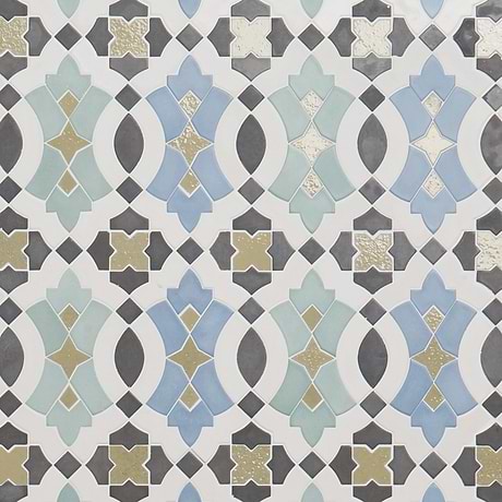 Cantico Nador Multicolor 8x14 Mixed Finish Lava Stone and Cement Mosaic Tile