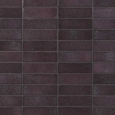 Color One Amethyst Purple 2x8 Crackled Glossy Lava Stone Tile