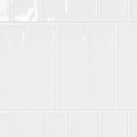 Santa Monica White 4x12 Polished Ceramic Subway Tile
