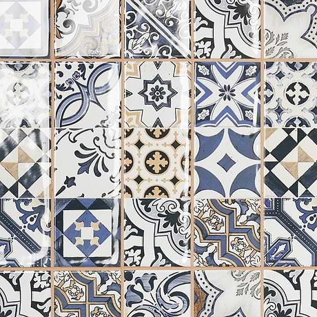 Santa Monica Warm Deco Multicolor 4X12 Polished Ceramic Tile