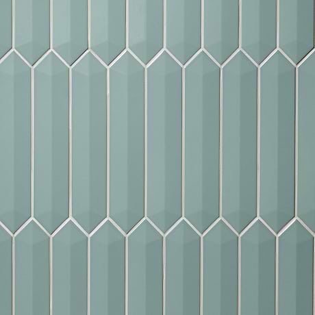 Kent Jade Green 3D 3x12 Picket Polished Ceramic Tile