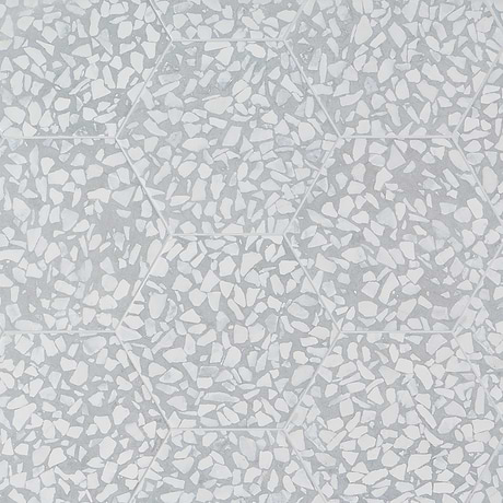 Terrazzo Hex Azulio Blue 9" Terrazzo Look Matte Porcelain Tile
