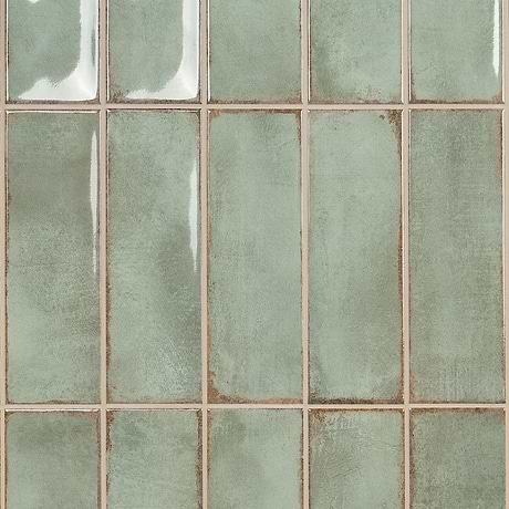 Los Lunas Green 4x12 Polished Ceramic Subway Tile