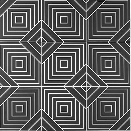 B2W Black & White Line Negative 8x8 Matte Porcelain Tile