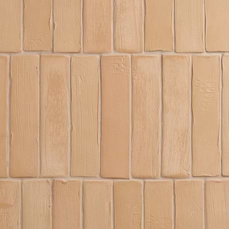 Impress Sand Terracotta 2x10 Handmade Matte Terracotta Tile