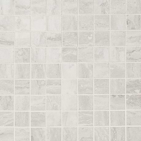 Basic Travertine Cotton White 2x2 Matte Porcelain Mosaic