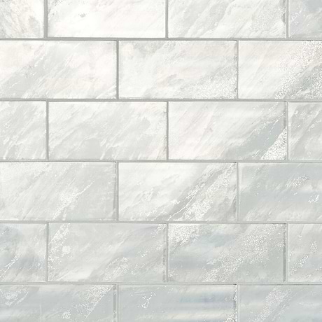 Gem Ice Gray 4x9 Polished Glass Subway Tile