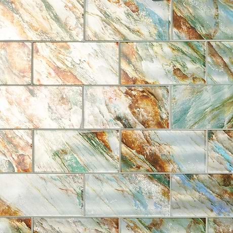 Gem Emerald Green 4x9 Polished Glass Subway Tile