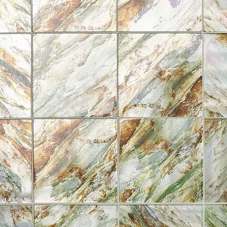 Gem Emerald Green 9x9 Polished Glass Tile