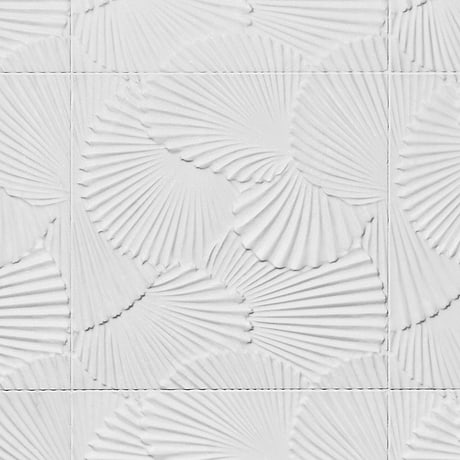 Okeanos Carved White Thassos 16x16 3D Honed Marble Tile