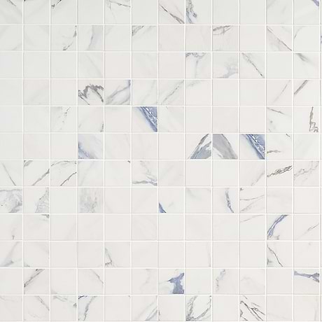 Calacatta Azur White 2x2 Matte Porcelain Mosaic