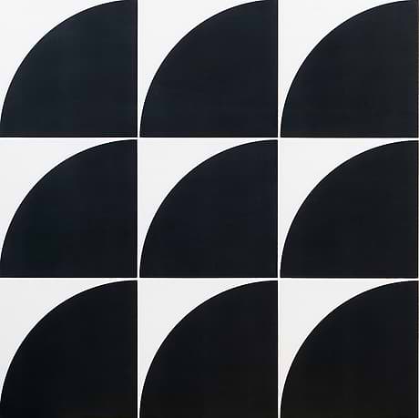 Maddox Deco Charcoal Black 8x8 Matte Porcelain Tile by Stacy Garcia