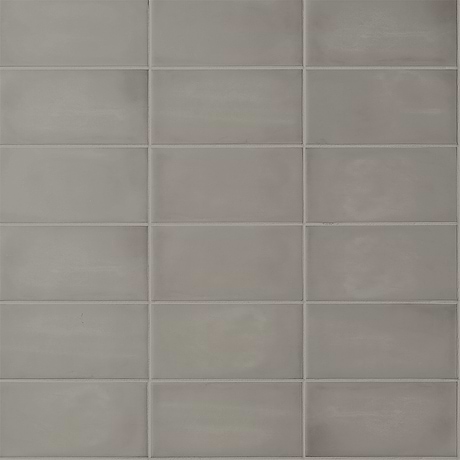 Comb Cemento Gray 4X8 Matte Ceramic Subway Tile