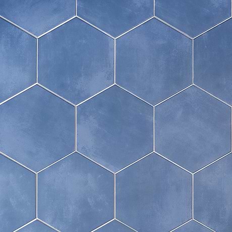 HexArt Azul Blue 8" Hexagon Matte Porcelain Tile