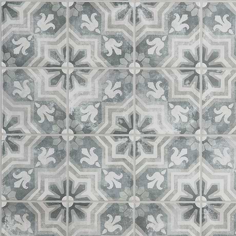 Talia Alta Blue Gray 5x5 Matte Ceramic Tile by Paula Purroy