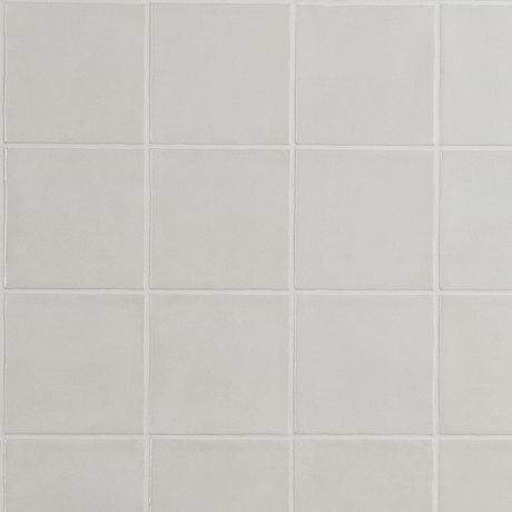 Talia Cream White 5x5 Matte Ceramic Tile by Paula Purroy