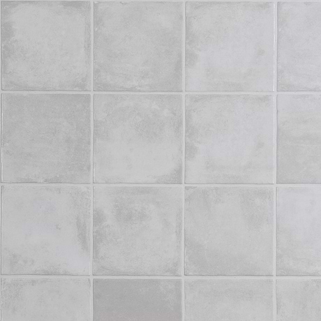 Talia Cotton White 5x5 Matte Ceramic Tile by Paula Purroy