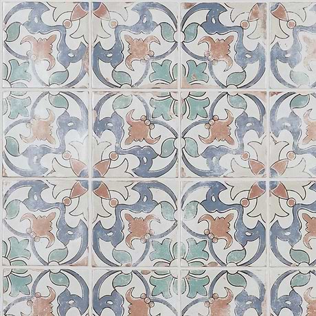 Talia Fiesta Multicolor 5x5 Matte Ceramic Tile by Paula Purroy