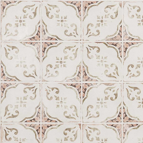 Talia Portina Terracotta Gold 5x5 Matte Ceramic Tile by Paula Purroy