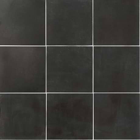 Art Geo  Cement Charcoal Black 8x8 Matte Porcelain Tile by Elizabeth Sutton