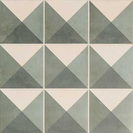 Art Geo Deco Plaid Meadow Green 8x8 by Elizabeth Sutton