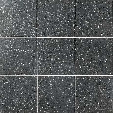 Art Geo  Terrazzo Charcoal Black 8x8 Matte Porcelain Tile by Elizabeth Sutton