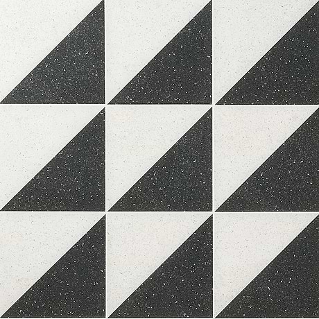 Art Geo  Terrazzo Dos Charcoal Black 8x8 Matte Porcelain Tile by Elizabeth Sutton