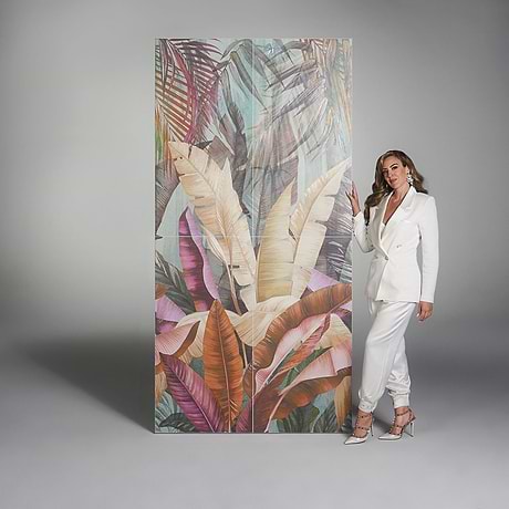 Art Gallery Rainforest Multicolor 24x48 Artisan Decor Matte Porcelain Tile by Paula Purroy
