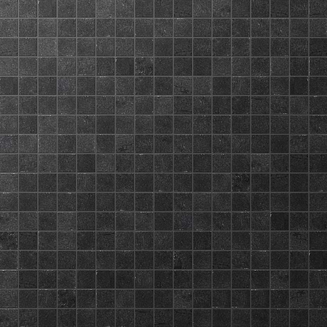 Portrait Black 1x1 Matte Mosaic Tile