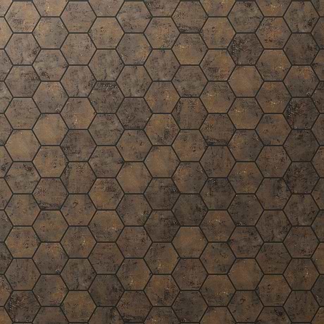 Portrait Copper 2" Hex Matte Mosaic Tile