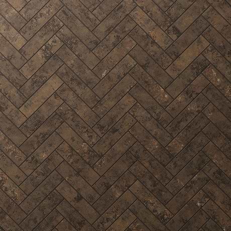 Portrait Copper 1x4 Herringbone Matte Mosaic Tile
