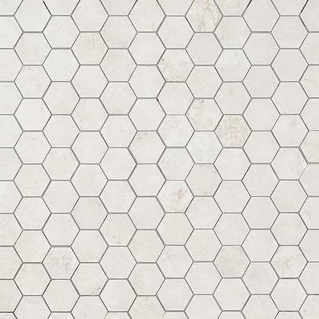 Portrait Ivory Beige 2" Hexagon Matte Porcelain Mosaic