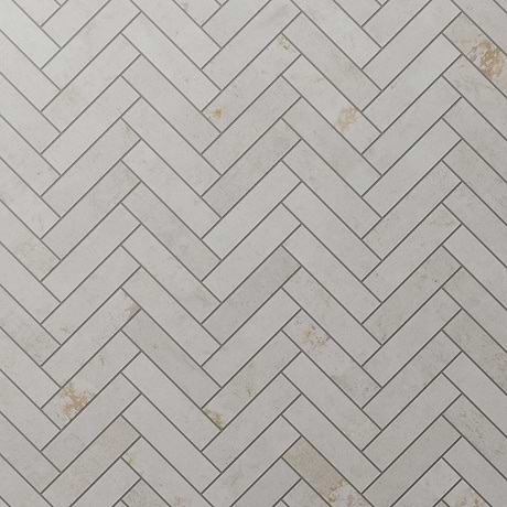 Portrait Ivory 1x4 Herringbone Matte Mosaic Tile