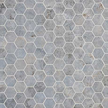 Portrait Ocean Blue 2" Hexagon Matte Porcelain Mosaic