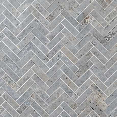 Portrait Ocean Blue 1x4 Herringbone Matte Porcelain Mosaic