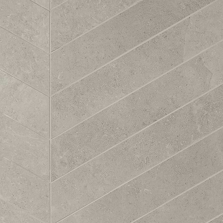 New Rock Fumo Light Gray 4x21 Chevron Matte Porcelain Tile