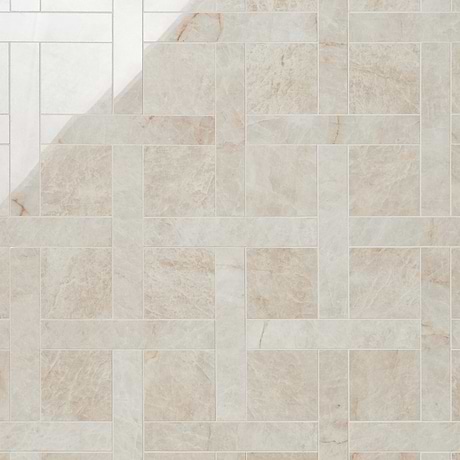 Grand Taj Mahal Cleo Light Beige Polished Porcelain Mosaic Tile